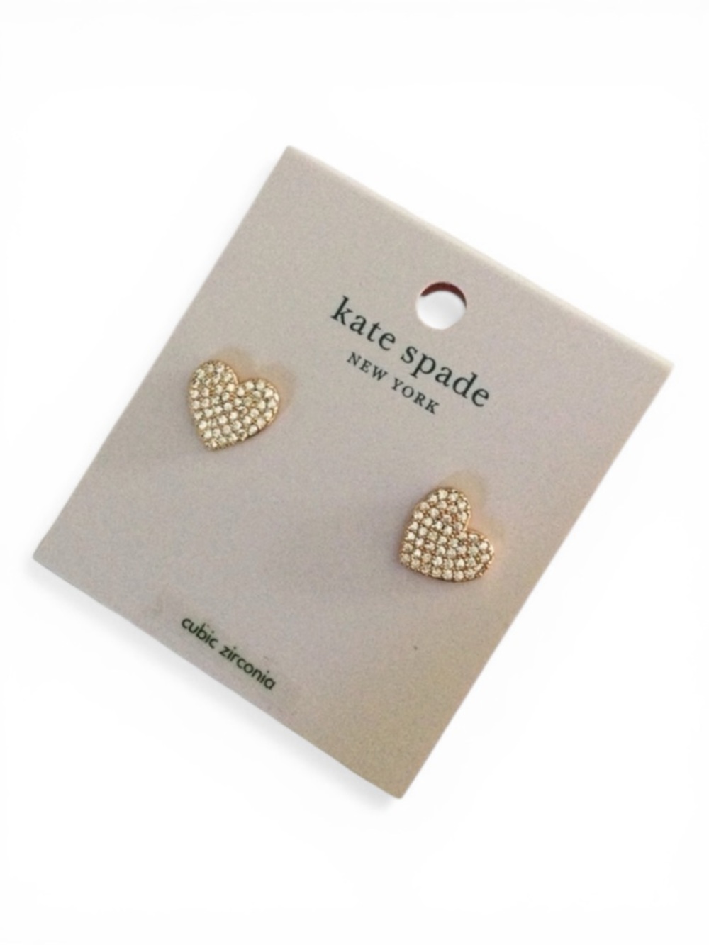 Kate Spade Rose Gold Pavé Heart Stud Earrings – NWT - Picture 8 of 14